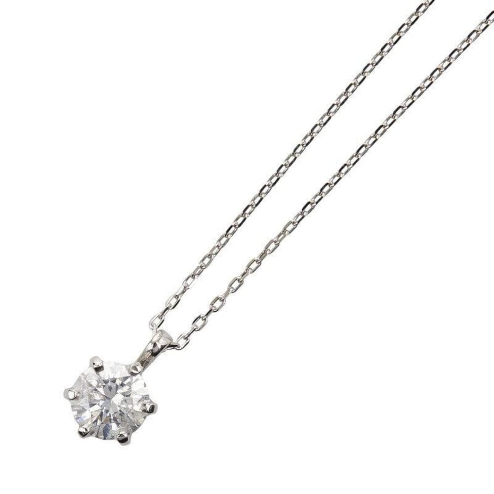 Unbranded Diamond Petite Necklace Platinum 900 Silver